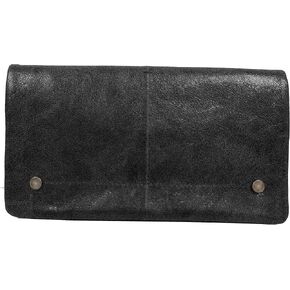 Latico Women’s Terry Leather Wallet Handcrafted Lady Clutch - Bills, IDs, Card Holder & Organizer; Classic Purse Features Dual Magnetic Front Closure, Top Zipper Compartment & Back Finger Loop - Black in Saudi Arabia