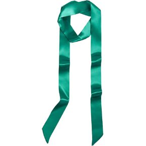 وشاح للرقبة بلون سادة من الساتان وشاح نحيف للنساء بمقبض ملفوف وحزام من الساتان in Kuwait