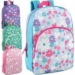 Trail maker Wholesale Kids Backpacks for Boys, Girls Bulk Backpacks 24 Pack with Fun Patterns, Adjustable Padded Straps in Kuwait