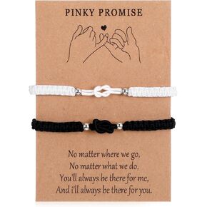 2 جهاز كمبيوتر شخصى سوار عقدة الصداقة، أساور الأزواج سوار الصداقة أساور مطابقة للأزواج أفضل صديق الحب عقدة المجوهرات العلاقة لهدايا عيد الحب Galentines in Kuwait