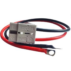 2 Pack 8AWG Cable with 50A Connectors for LiFePO4 Battery, M8 Terminal, Battery Quick Connectors Power Transfer for Lithium Batteries of Boat, RV, Electric Forklift Charging Plug Cable-1.64ft in Kuwait