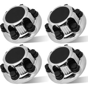 (مجموعة من 4) أغطية مركزية للعجلات من الكروم 6 عروات متوافقة مع عجلات سييرا يوكون سافانا مقاس 16 بوصة و17 بوصة in Kuwait