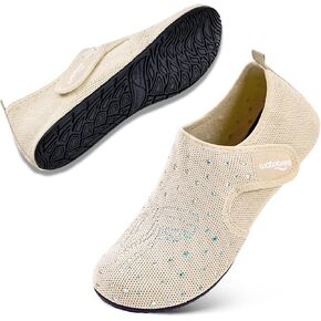 WateLves Water Shoes for Women Men Swim Beach Aqua Socks House Slippers Quick Dry Barefoot Travel Shoes with Adjustable Magic Tape for Pool Diving Boating Yoga in Kuwait