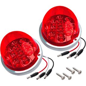 TMH 2 حزمة من مصابيح البطيخ، عدسة شفافة أرجوانية 17 LED وظيفة مزدوجة ضوء منخفض مرتفع مع إطار من الكروم لإيقاف أضواء إشارة الإشارة نصف مقطورة بيك اب in Kuwait