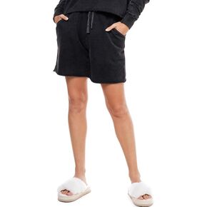 Vintage Wash Lounge Shorts for Women – Comfy Relaxed Fit Drawstring Bottoms K6182 in Saudi Arabia