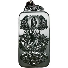 URED الطبيعية Hetian اليشم قلادة قلادة قوانيين بوذا السلام مشبك تصميم الأخضر Hetian اليشم قلادة الصينية فنغ شوي حظا سعيدا تميمة شفاء الثروة زوجين قلادة الزفاف هدية عيد ميلاد in Kuwait