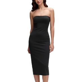 فستان CRZ YOGA Butterluxe Tube Top متوسط ​​الطول للنساء - Bodycon بدون حمالات بدون أكتاف ملابس كاجوال للحفلات مع مبطن in Saudi Arabia