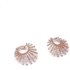 Sunburst Hoop Earrings for women Hypoallergenic earrings for women Sparkling Zircon Cluster Huggie Earrings in Saudi Arabia