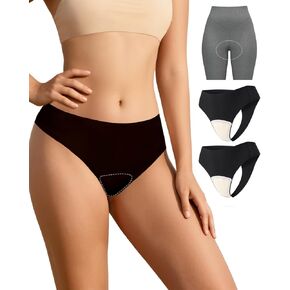 2-حزمة سيور سلس للنساء الملابس الداخلية القطنية لا تظهر بطانات اللباس الداخلي تجريب G-سلسلة سيور أسود M in Kuwait