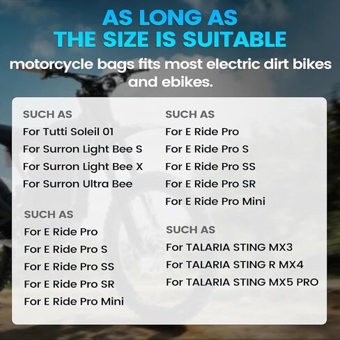 Motorcycle Electric Dirt Bike Bag Compatible with Sur Ron Light Bee X/S,Segway X160/X260,IN 10 Ebike, Tuttio Soleil 01, Motorcycle Front Frame Bag, Ebike Accessories, Fit for ID Phone Key, Black in Saudi Arabia