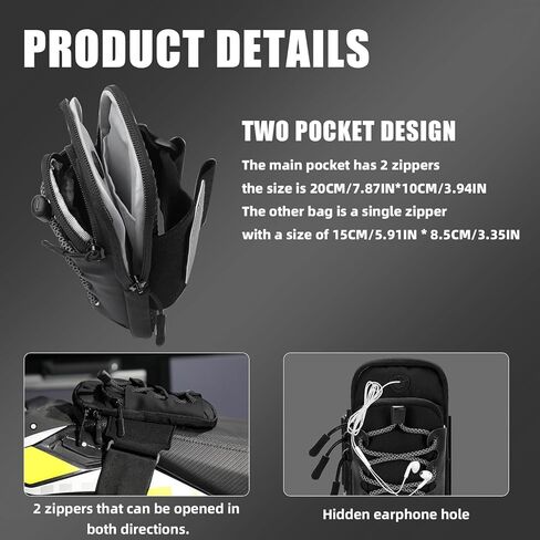 Motorcycle Electric Dirt Bike Bag Compatible with Sur Ron Light Bee X/S,Segway X160/X260,IN 10 Ebike, Tuttio Soleil 01, Motorcycle Front Frame Bag, Ebike Accessories, Fit for ID Phone Key, Black in Saudi Arabia