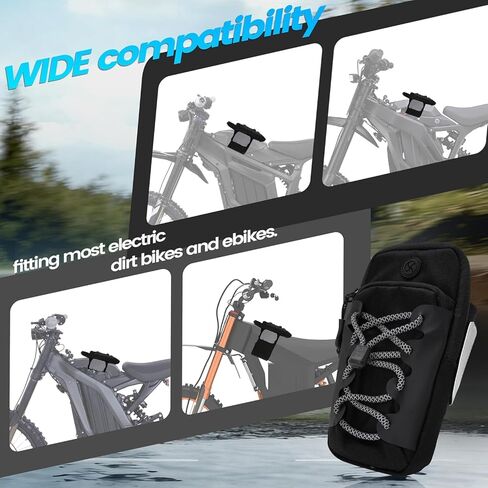 Motorcycle Electric Dirt Bike Bag Compatible with Sur Ron Light Bee X/S,Segway X160/X260,IN 10 Ebike, Tuttio Soleil 01, Motorcycle Front Frame Bag, Ebike Accessories, Fit for ID Phone Key, Black in Saudi Arabia