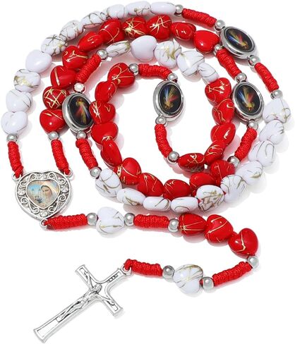 KOMI Catholic Rosary Beads for Men Holy Prayer Beads Rosary Necklace with Crucifix Cross Rosary Catholic Christmas Gifts in Saudi Arabia