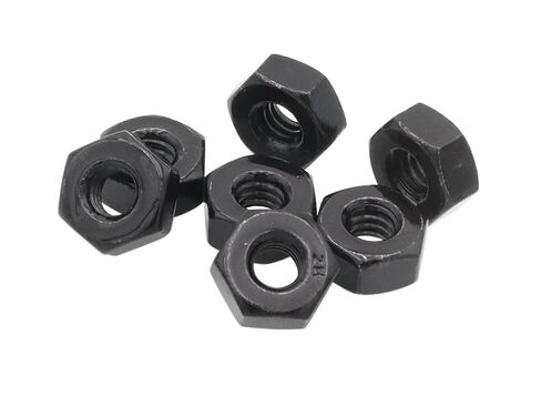 LBY 40pcs 5/16-18 Hex Nuts, Heavy Hex Nuts (2H), 45# Steel (Black) in Saudi Arabia