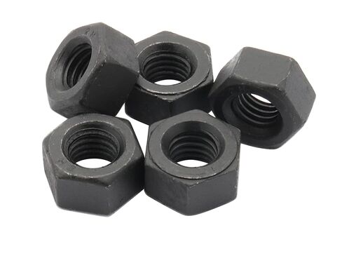 LBY 40pcs 5/16-18 Hex Nuts, Heavy Hex Nuts (2H), 45# Steel (Black) in Saudi Arabia
