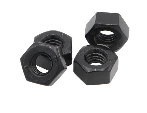 LBY 40pcs 5/16-18 Hex Nuts, Heavy Hex Nuts (2H), 45# Steel (Black) in Saudi Arabia