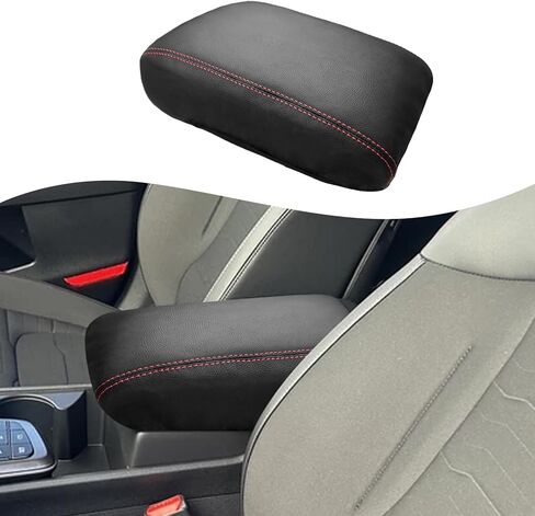 QianBao Compatible with Kia Sportage 2023 2024 2025 2026 Leather Armrest Box Center Console Cover Middle Console Cover Protector Red Stitches in Saudi Arabia