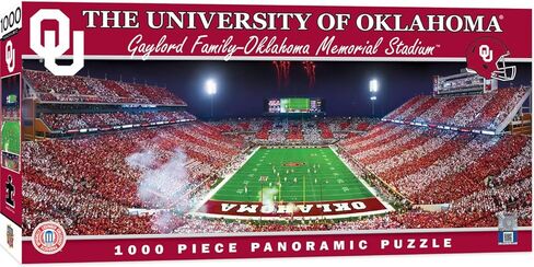 MasterPieces - 1000 Piece Jigsaw Puzzle, NCAA Texas Tech Red Raiders, Panoramic Football Stadium View, Fun for Adults and Family, 13"x39 in Saudi Arabia