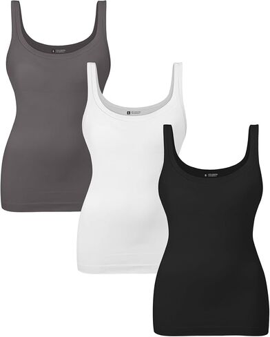 EUYZOU إمرأة ملابس داخلية البطن تحكم تانك الأعلى مغرفة الرقبة سلس ضغط الدبابات للنساء محدد شكل الجسم قميص قصير in Kuwait