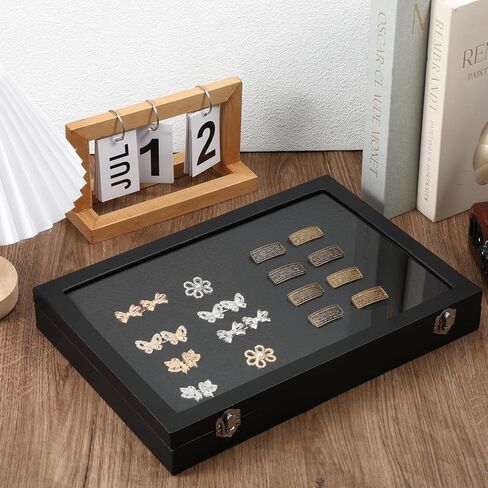 13.78" x 9.45" Pin Display Case, Enamel Pin Display Frame, Pin Display Board, Shadow Box for Wall Display(Black) in Saudi Arabia