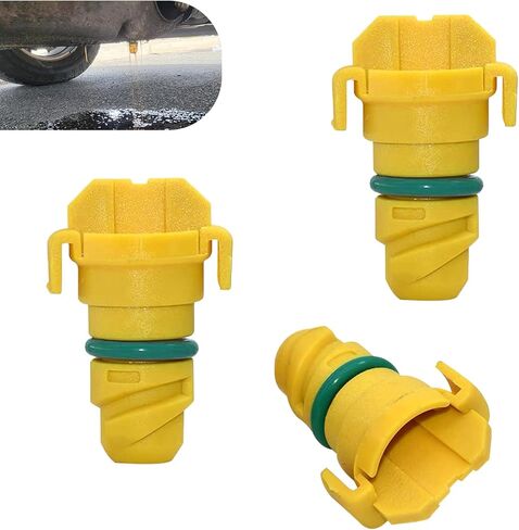 3 PCS Car Oil Drain Plugs, Leak-proof Oil Pan Drain Screw with Sealing Rubber Ring, Standard Replacement OEM# KX6Z-6730-B FT4Z-6730-A, Compatible with Ford F150 Edge Navigator (Yellow) in Saudi Arabia