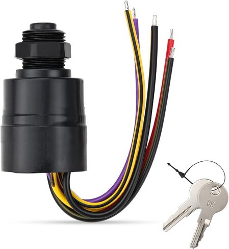 87-88107A5 Boat Ignition Switch with 2 Keys for Mercury Outboard Parts Motors 1994-up Marine Push Choke Ignition 6 Wire Connectors Replace 87-88107A5 7-1155 in Saudi Arabia