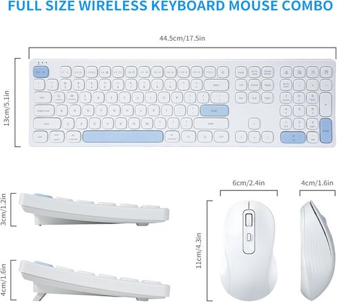 HUO JI Wireless Bluetooth Keyboards, 2.4GHz Typewriter Retro Keyboard, 84 Keys Portable Office Computer Keyboard with 2xAAA Batteries for Windows Mac PC Laptop in Kuwait