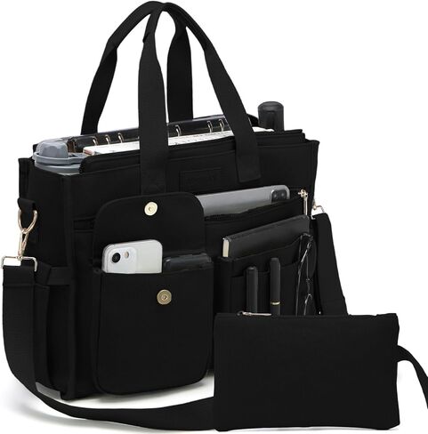 Large Canvas Tote Bag Set for Women, Work Teacher College Travel Shoulder Handbags, Crossbody Laptop Purse in Saudi Arabia