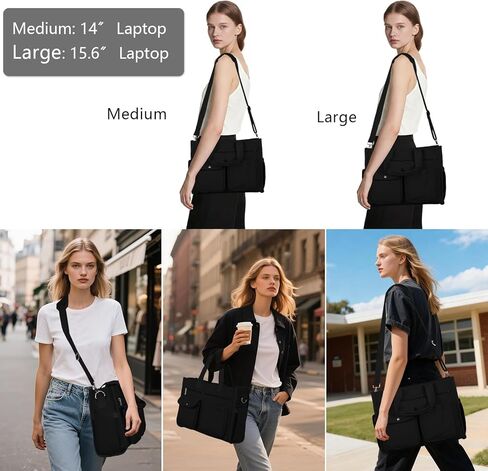 Large Canvas Tote Bag Set for Women, Work Teacher College Travel Shoulder Handbags, Crossbody Laptop Purse in Saudi Arabia