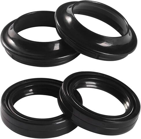 دراجة نارية الجبهة المثبط شوكة النفط غطاء عازل 35x48x11 صالح لسوزوكي GT500 GT550 GS550 GS650 GS750 GR650 RM125 RM100 (2 قطعة النفط 2 قطعة الغبار) in Kuwait