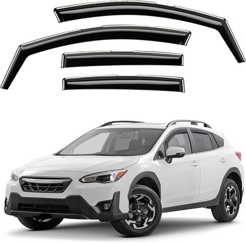 Window Deflectors Smoke Tinted In-Channel Side Window Vent Visor Deflectors Rain Guards Compatible with Suburban 2015-2020 - 4 pcs. GW0591 in Kuwait