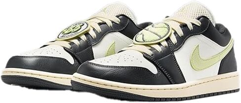 حذاء Jordan 1 Low SE للسيدات باللون الأنثراسايت والأخضر المضيء in Saudi Arabia