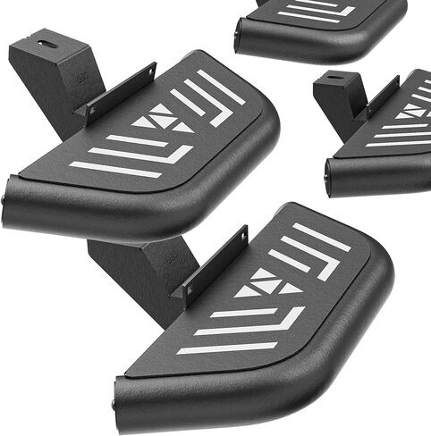 for JL Side Steps Small Running Boards Compatible with 2018-2026 Jeep Wrangler JL JLU Unlimited 4 Doors, Bolt-on Nerf Bars Heavy-Duty Steel Step Plates (4PCS, Black) in Saudi Arabia