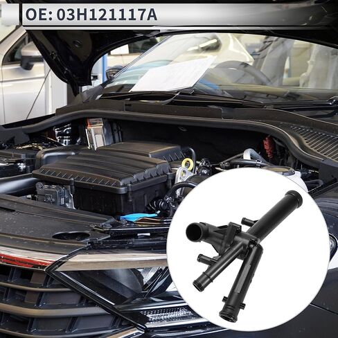 Car Thermostat for Audi Q7 3.6L 2007-2010 for Volkswagen CC 2009-2011 Engine Coolant Thermostat Housing Assembly No.03H121117A Plastic 1 Pcs in Saudi Arabia
