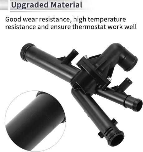 Car Thermostat for Audi Q7 3.6L 2007-2010 for Volkswagen CC 2009-2011 Engine Coolant Thermostat Housing Assembly No.03H121117A Plastic 1 Pcs in Saudi Arabia