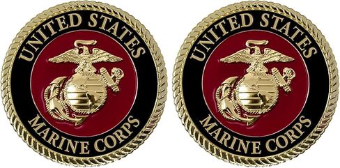 USMC Medallion – 2.25 Inches – Black and Silver Marine Corps EGA Eagle Globe Anchor Emblem in Saudi Arabia