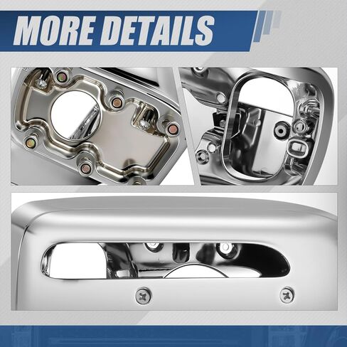 Auto Dynasty Pair of Headlight Housings Compatible with 2006-2025 Peterbilt 367 567 388 389 589, Driver and Passenger Side, Cast Aluminum Construction, Polished Chrome in Saudi Arabia