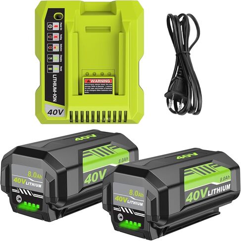 Upgraded 6000mAh OP4060A Replacement for Ryobi 40V Battery Lithium Compatible with Ryobi 40 Volt Battery OP4015 OP4040 OP4026A OP40201 OP4050A OP4015 OP40261 OP4030 OP40401 OP4060 Cordless Power Tools in Kuwait