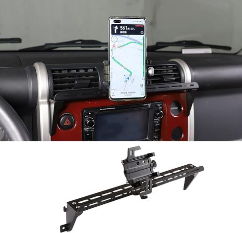 LLKUANG Car Instrument Panel Track Mobile Phone Holder Trim for Toyota FJ Cruiser 2007-2021 Central Control Air Vent Multifunctional Mobile Phone Holder (Style 1) in Saudi Arabia