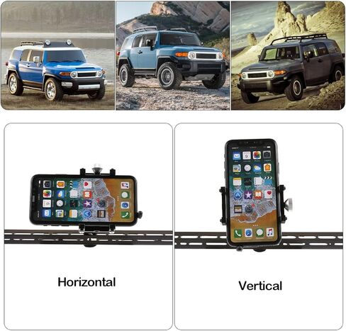 LLKUANG Car Instrument Panel Track Mobile Phone Holder Trim for Toyota FJ Cruiser 2007-2021 Central Control Air Vent Multifunctional Mobile Phone Holder (Style 1) in Saudi Arabia