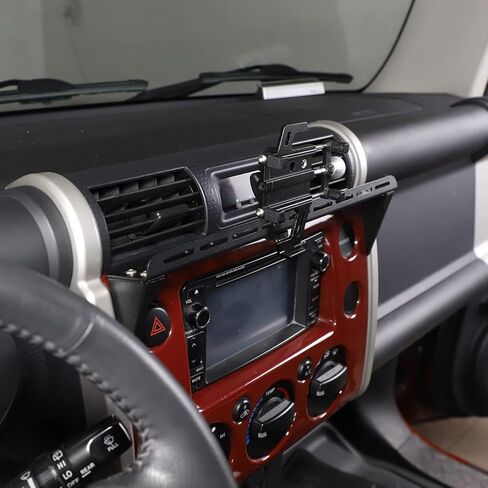 LLKUANG Car Instrument Panel Track Mobile Phone Holder Trim for Toyota FJ Cruiser 2007-2021 Central Control Air Vent Multifunctional Mobile Phone Holder (Style 1) in Saudi Arabia