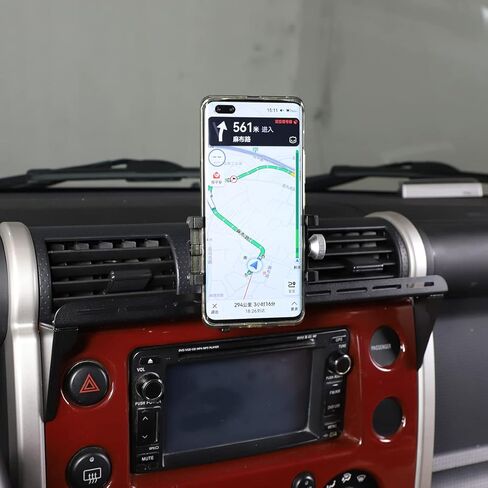 LLKUANG Car Instrument Panel Track Mobile Phone Holder Trim for Toyota FJ Cruiser 2007-2021 Central Control Air Vent Multifunctional Mobile Phone Holder (Style 1) in Saudi Arabia