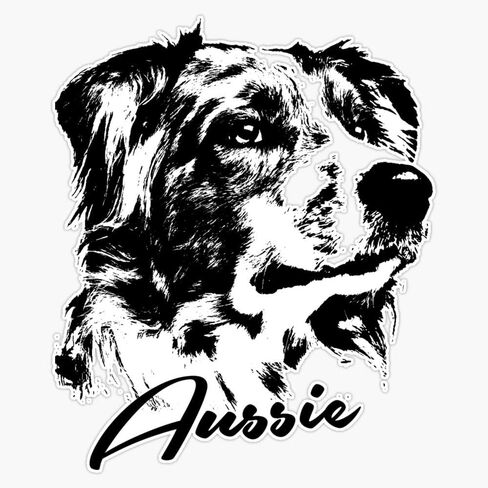 MAGNET Australian Shepherd - Aussie Vinyl Waterproof Magnetic Sticker Vinyl Waterproof Magnet Decal Car 5" in Saudi Arabia