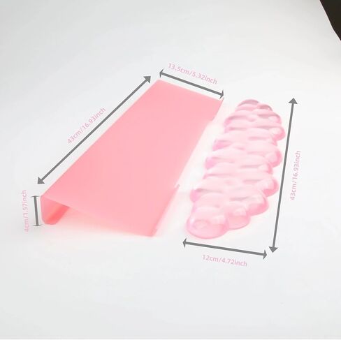 Ergonomic Cloud Gel Wrist Rest&Computer Keyboard Stand, Massage Wrist Rest Support for Keyboard Set, Easy Typing Working Acrylic Clear Stand for Office Home in Kuwait