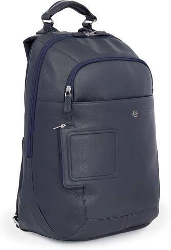 حقيبة ظهر Piquadro للجنسين مقاس 15,60 بوصة، أزرق، مقاس واحد، عصري in Kuwait