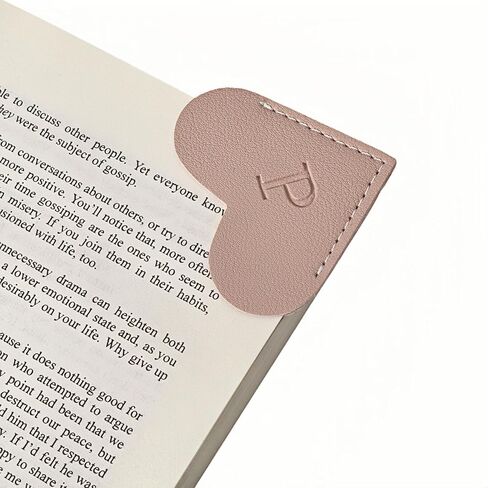 Personalized Leather Heart Bookmarks with Initials, 26 Letters Custom Corner Book Mark for Reading Women,Teacher, Student, Book Lovers Book Marker, Meaningful Gifts (Red+Pink,A) in Saudi Arabia
