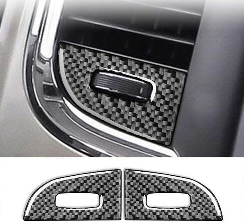 Carbon Fiber Headlight Switch and Air Vent Trim for Dodge RAM 1500 2500 3500 2013-2018,Dashboard Light Control Panel & AC Outlet Frame Sticker 4PCS,Interior Accessories (Left-Hand Drive) in Saudi Arabia