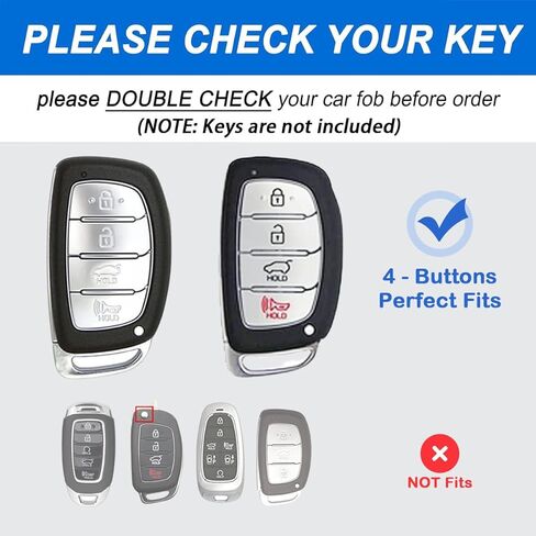Key Fob Cover for Hyundai with Key Chain, Upper Leather + Soft TPU Key Cover Case Shell for Hyundai Elantra GT Ioniq Sonata Tucson 4 Buttons (BROWN) in Saudi Arabia
