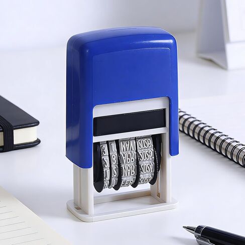 Self Inking Date Stamp, Adjustable English Date Stamp DD MM YYYY Format, 25x2.8mm in Saudi Arabia