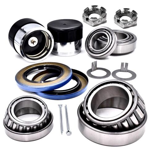 2 Trailer Axle Hub Rebuild Kits: 1-1/4" & 1-3/4" 5200lb Axle Spindles 25580/25520 LM67048 / LM67010 - Greaseable Bearing Protectors Included - 5th Wheel Gooseneck, Horse Livestock Car Hauler in Saudi Arabia